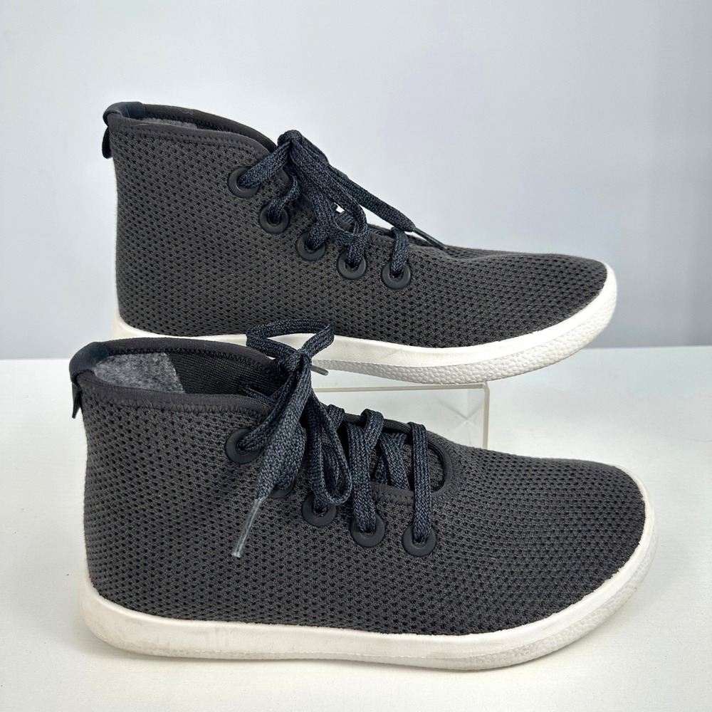 Allbirds Tree Topper Shoes 7‎ High Top Sneakers Charcoal Tree Fiber Mesh